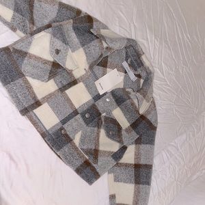 NWT Bershka cropped flannel jacket ( bought in Spain)
